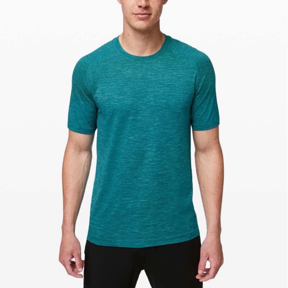 Lululemon Metal Vent Tech‎ Short Sleeve in Tropix Green Shark Teal